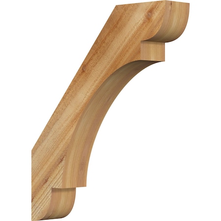 Ekena Millwork 4"W x 20"D x 24"H Olympic Rough Sawn Knee Brace, Western Red Cedar BRC04X20X24OLY00RWR